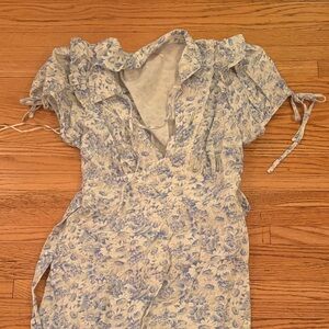 Free People Blue and White Floral Dress